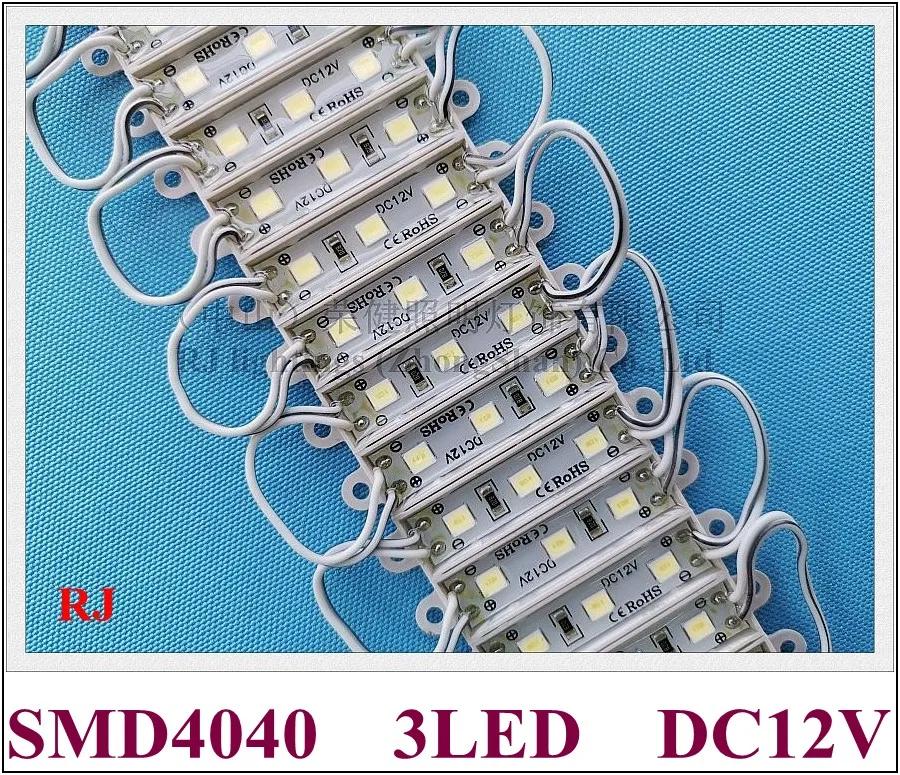 36mm x 09mm SMD 4040 LED  3 led  ,  ۾ dc12 v SMD4040 3led 0.9W 100lm IP65 ֵ  
